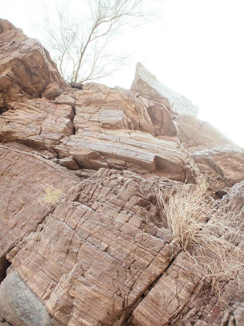 Unique rock formations in the canyon