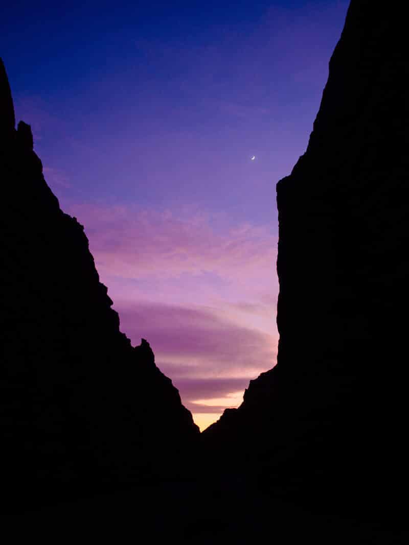 Desert sunset in Mecca Hills