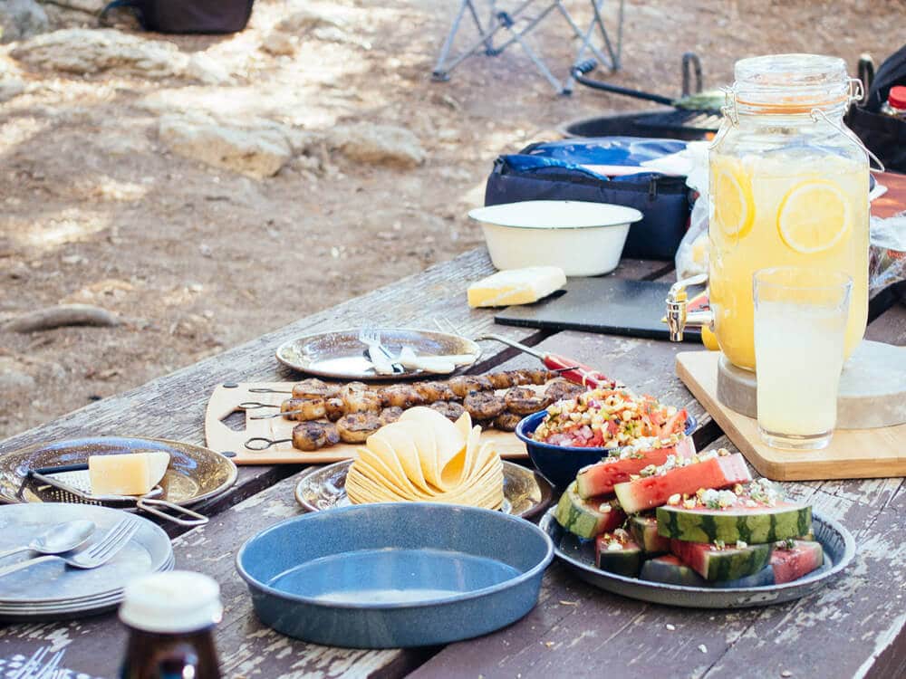 Camp food hot off the grill
