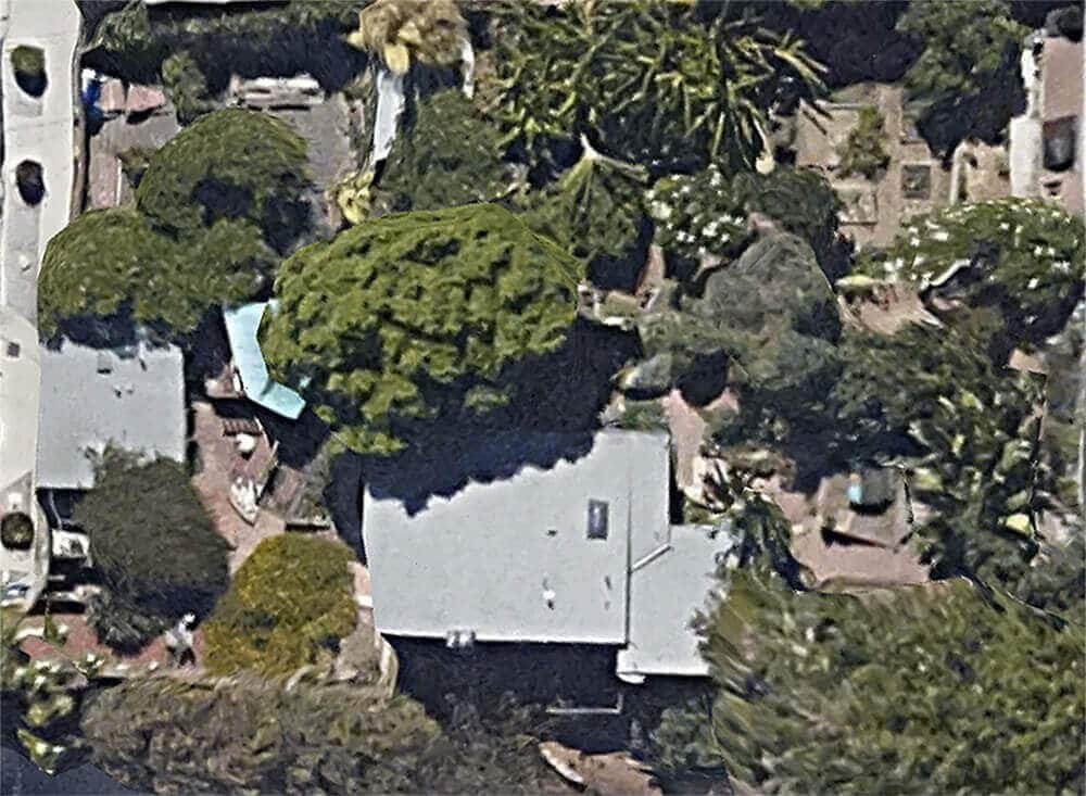 Aerial view of my yard