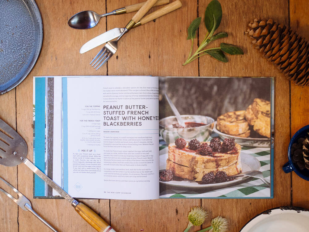 Peanut Butter-Stuffed French Toast with Honeyed Blackberries recipe