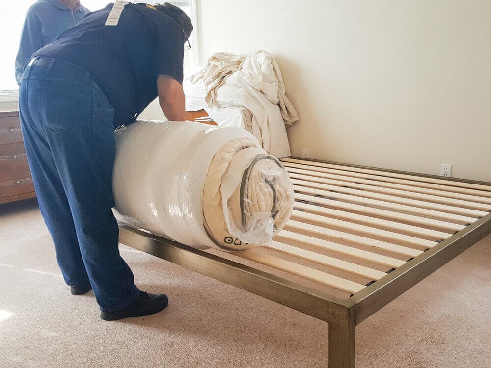 Unboxing an Avocado mattress