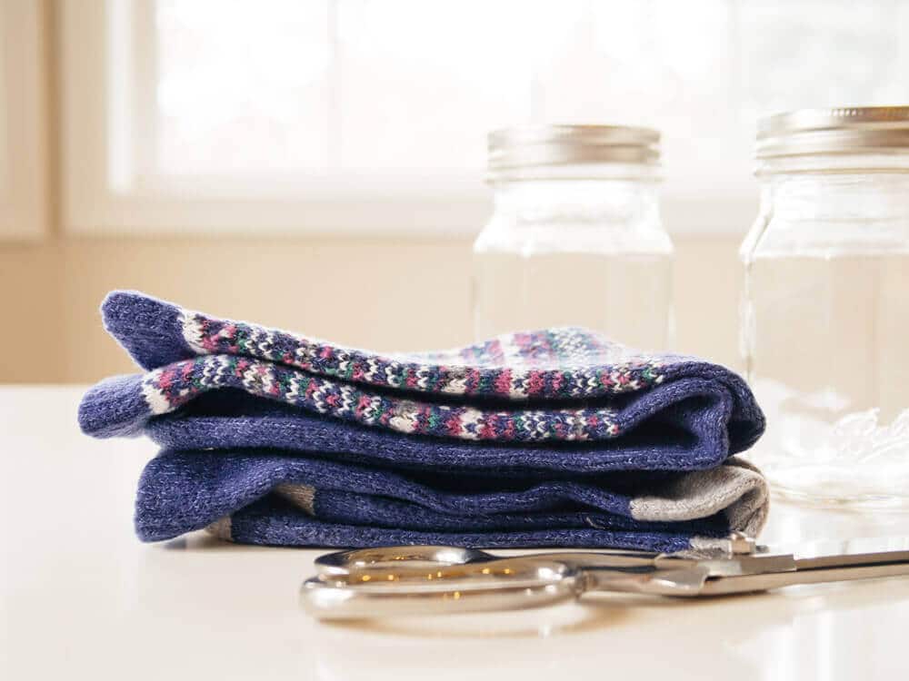All you need are socks, scissors, and needle and thread