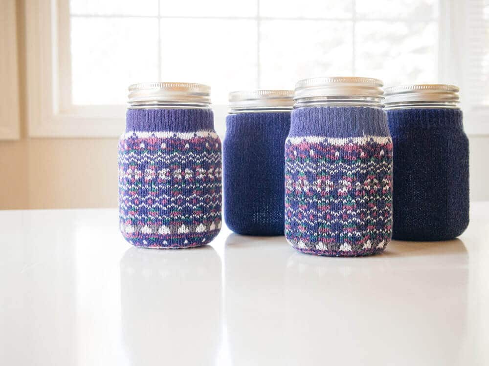 DIY mason jar koozies