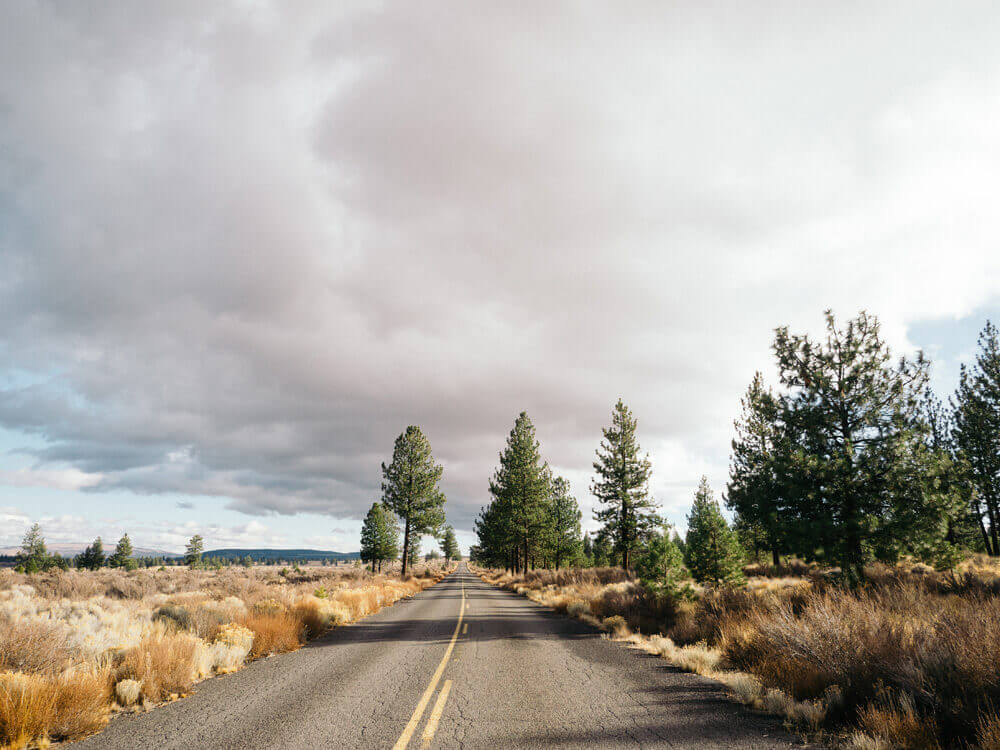 Driving through Deschutes National Forest