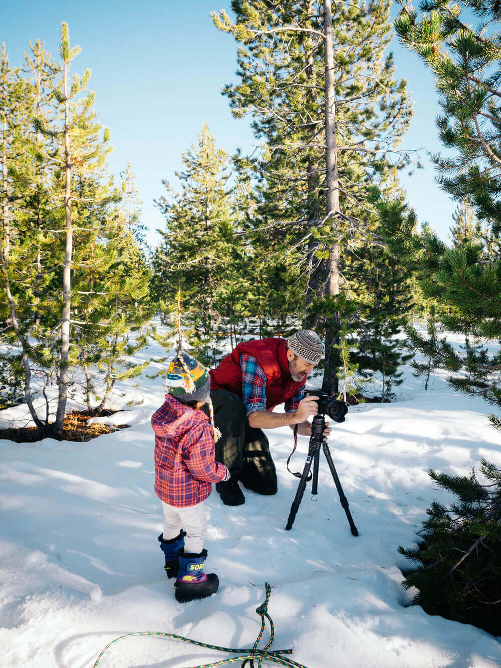 Setting up for our family Christmas photo