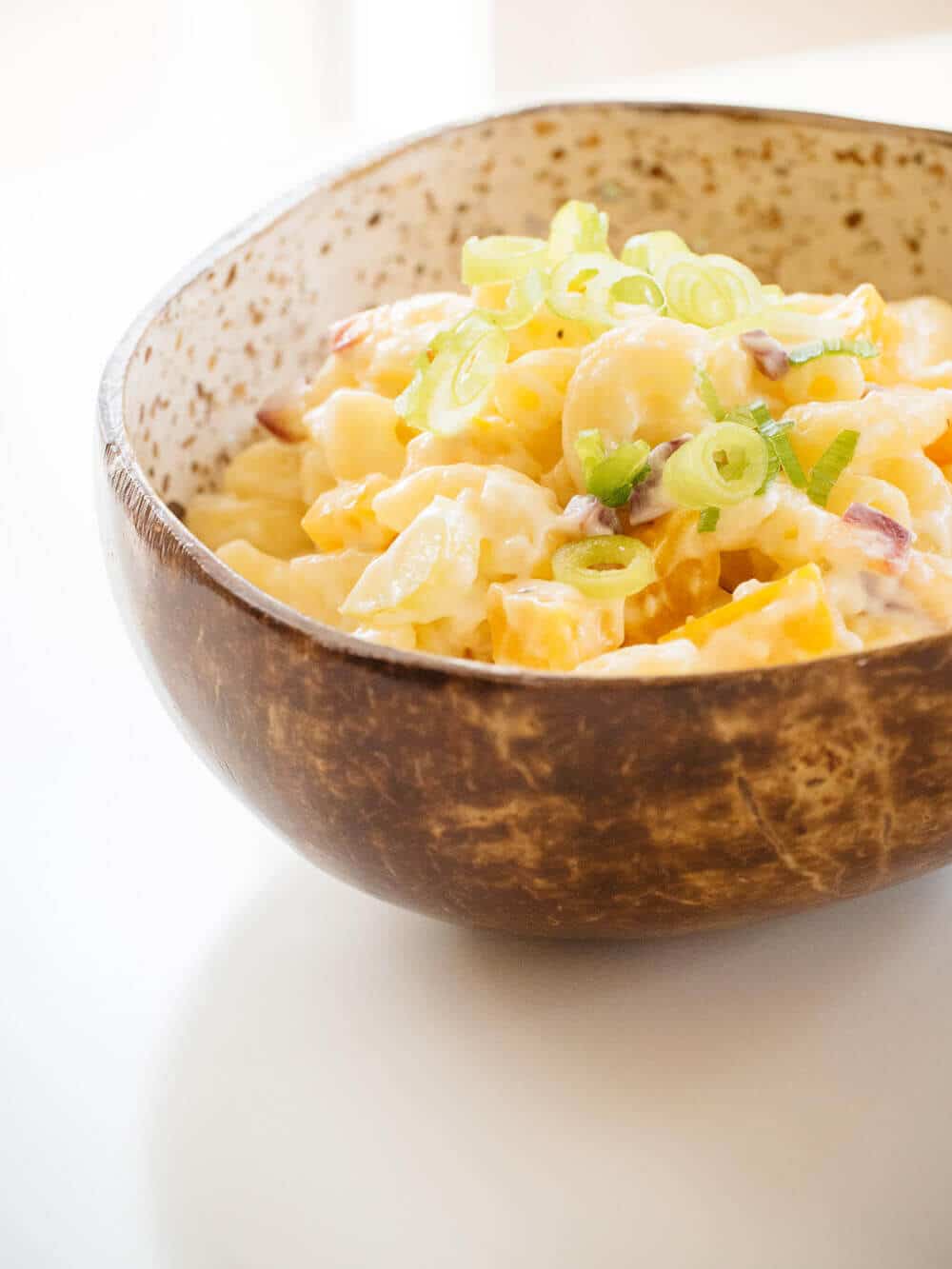 Hawaiian macaroni salad with pickled beets