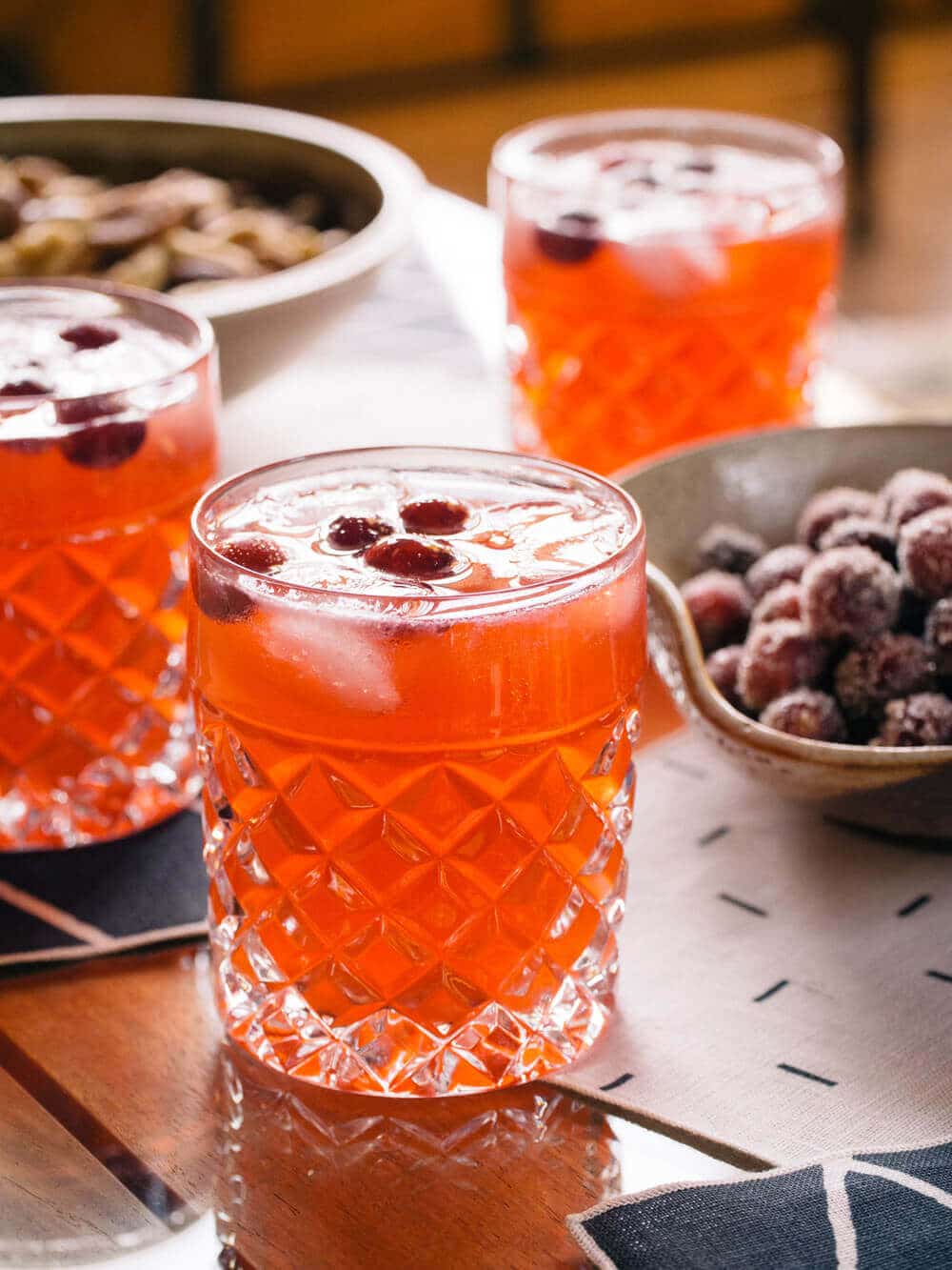 Cranberry moscow mules for the holidays