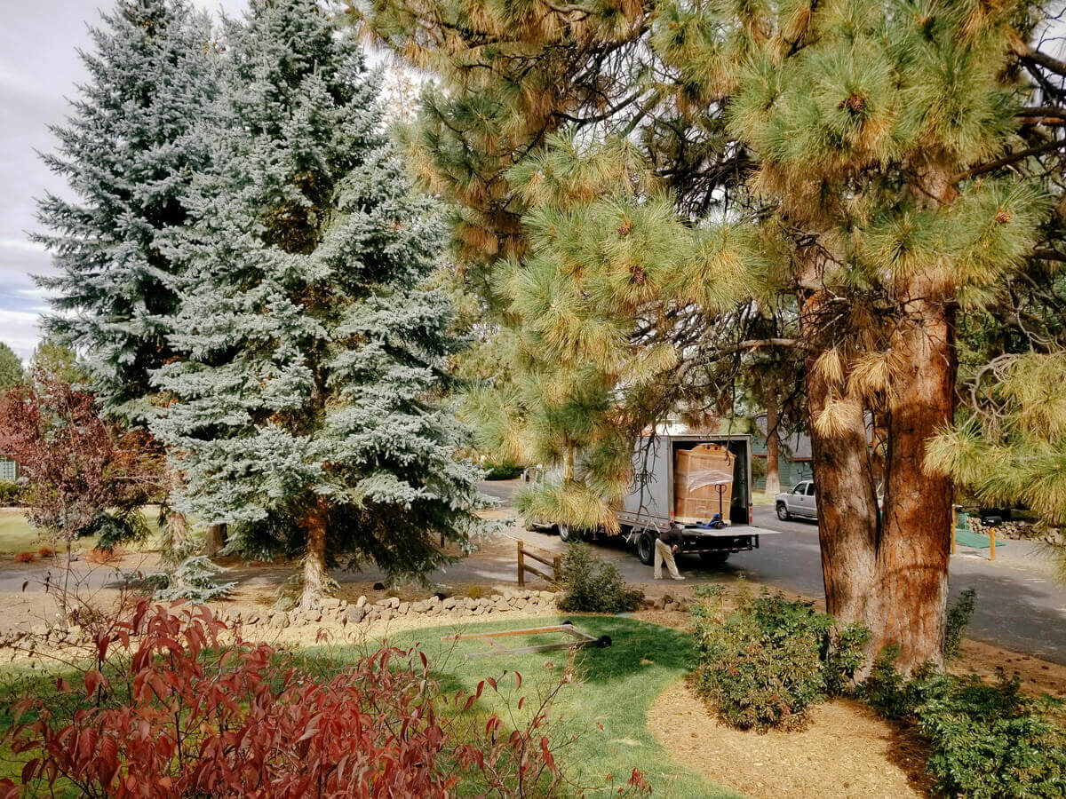 New chicken coop being delivered