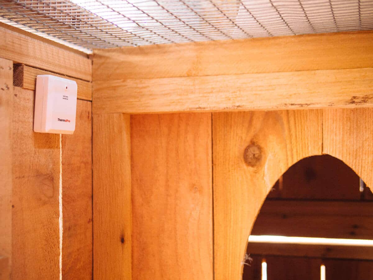Humidity sensor inside the chicken coop
