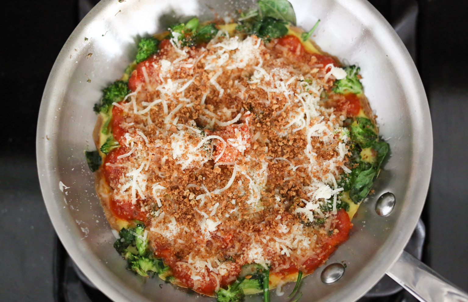 Personal Broccoli Parm Frittata