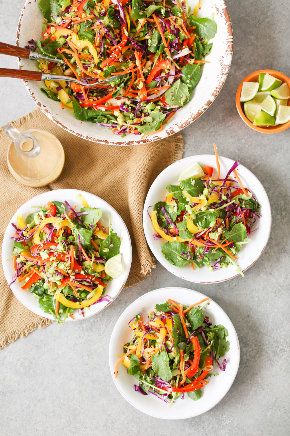 Thai Cashew Chopped Salad with Sesame-Garlic Dressing
