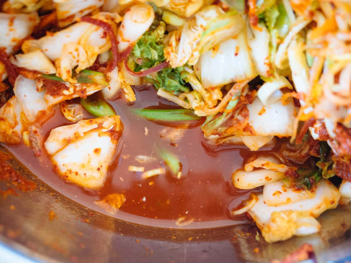 Homemade mak kimchi