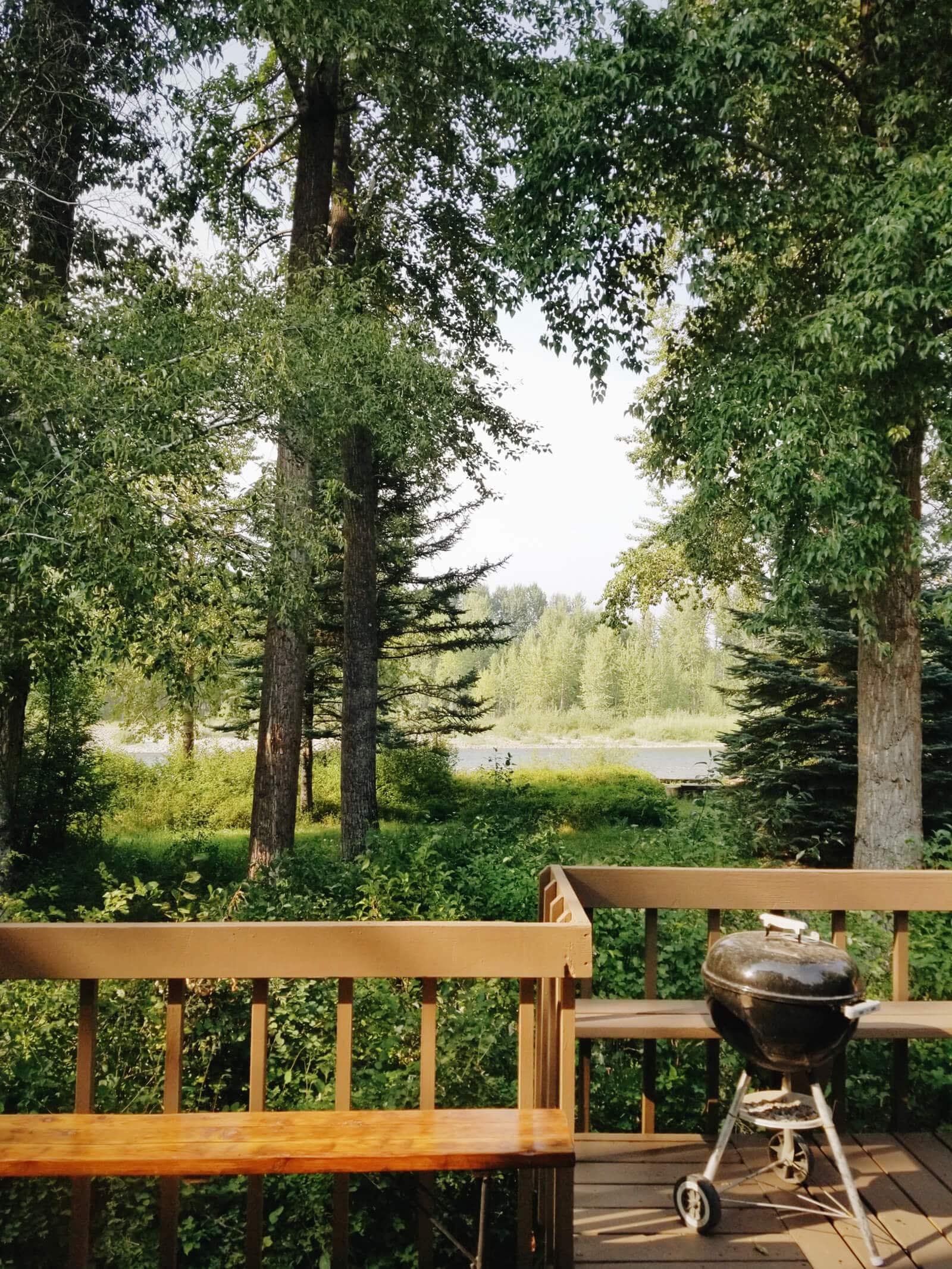 Backyard grilling on a charcoal grill