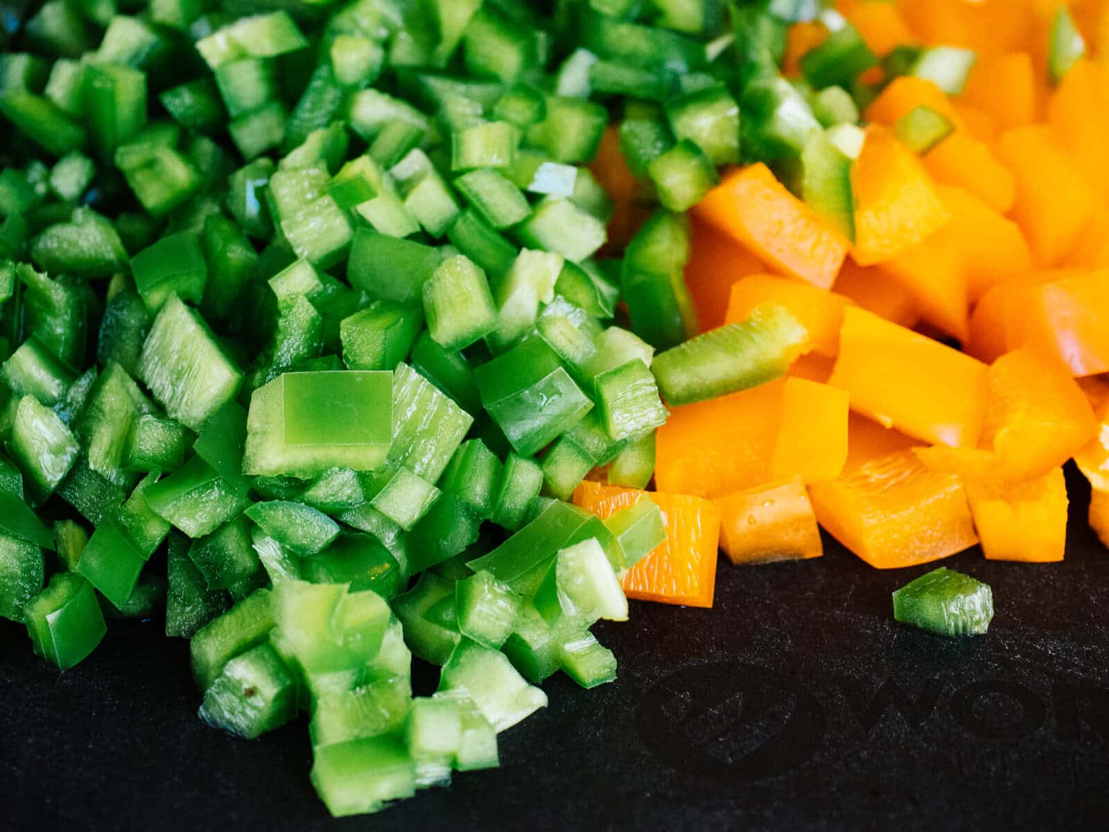 Chopped hot and mild peppers