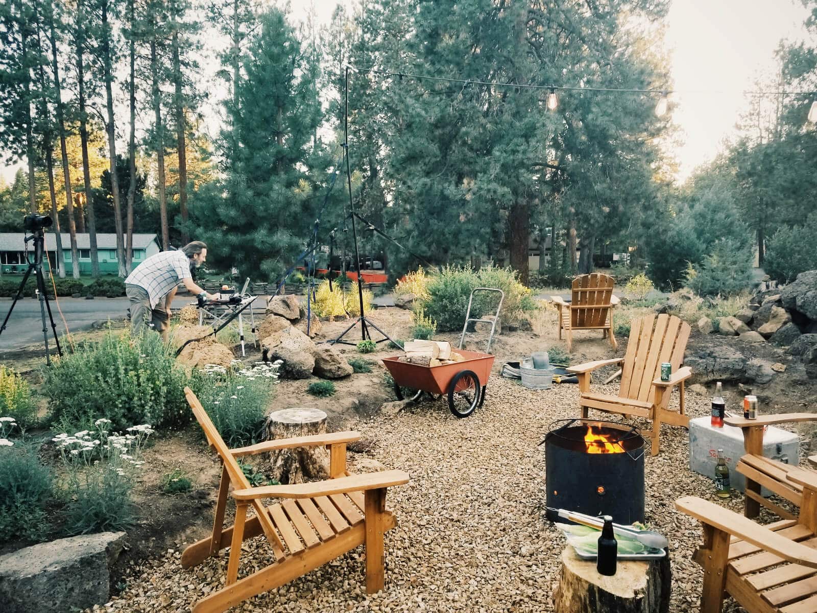 Shooting the cover of The Backyard Fire Cookbook