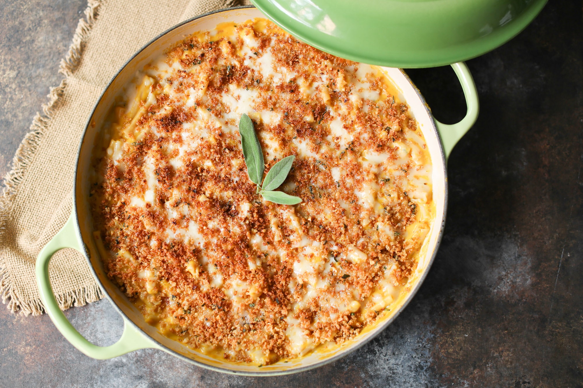 Three Cheese Pumpkin Mac with Pancetta and Sage