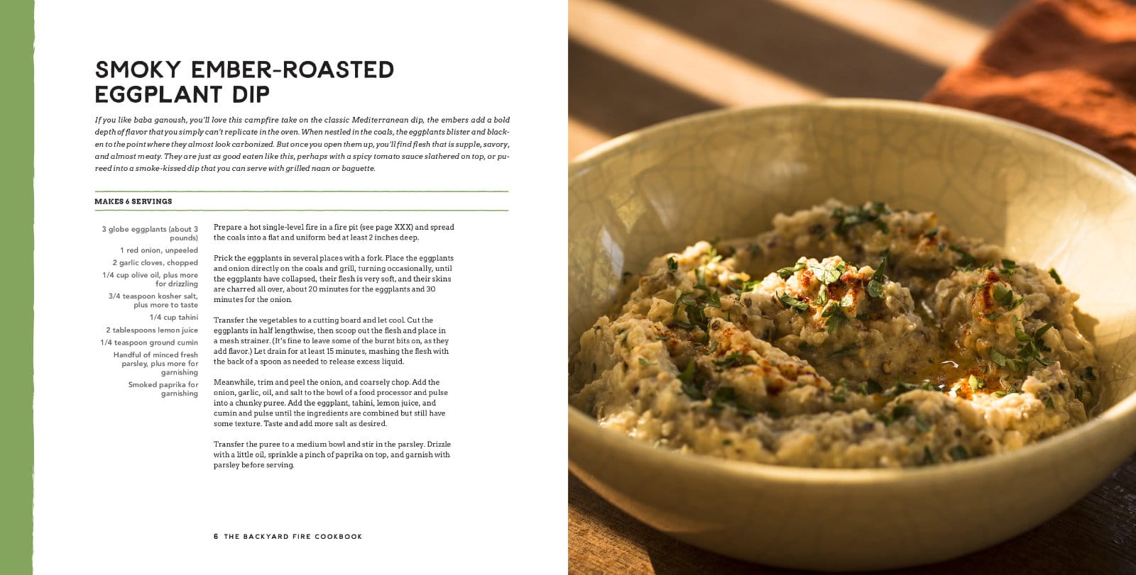 Ember-roasted eggplant dip recipe