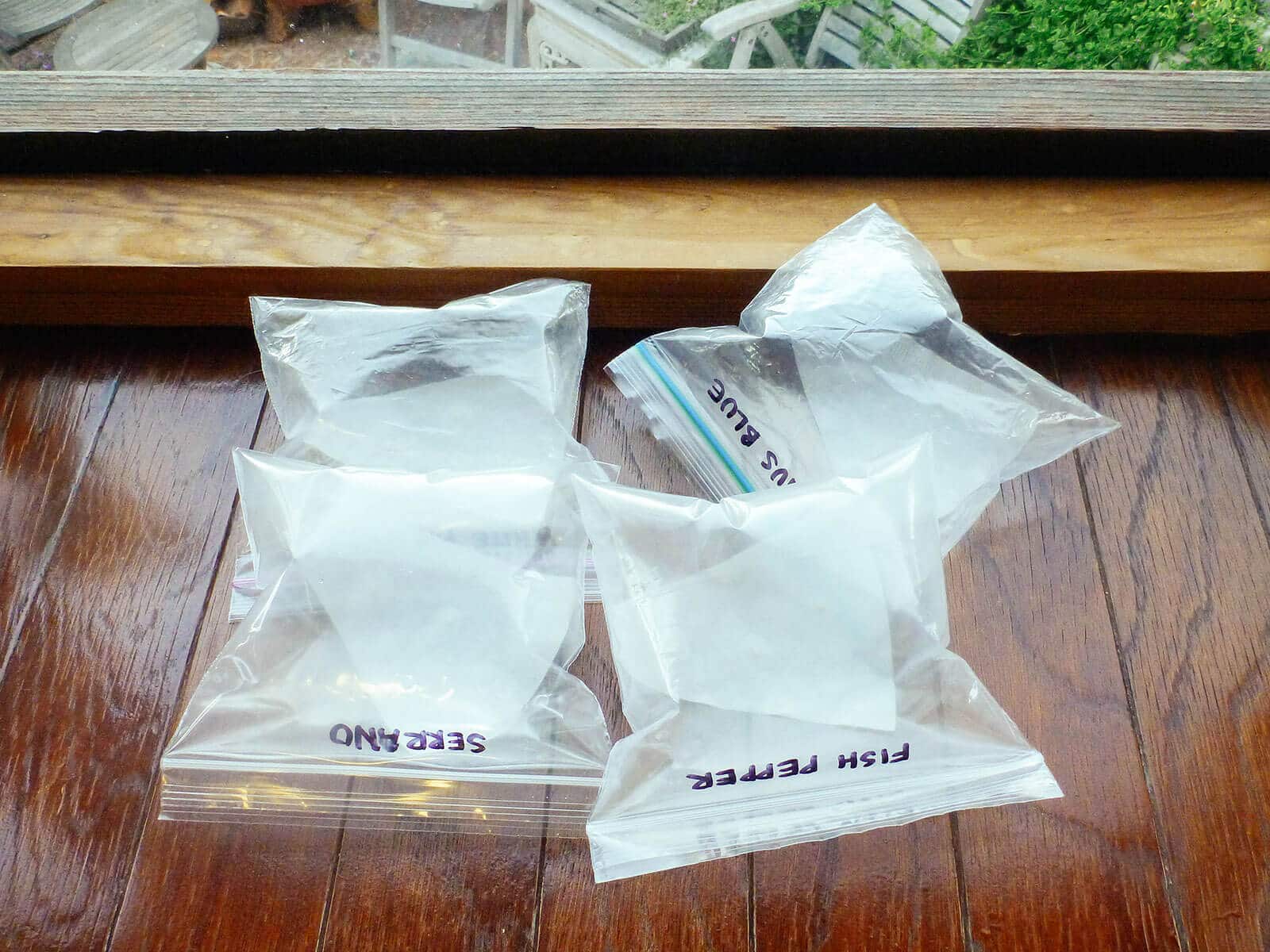 Place the baggies in a warm room and wait for the seeds to germinate