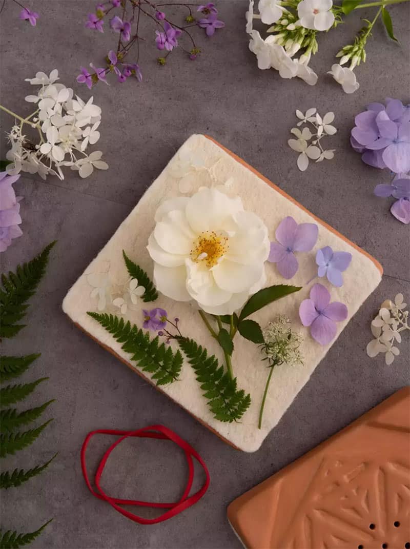 Microwave flower press