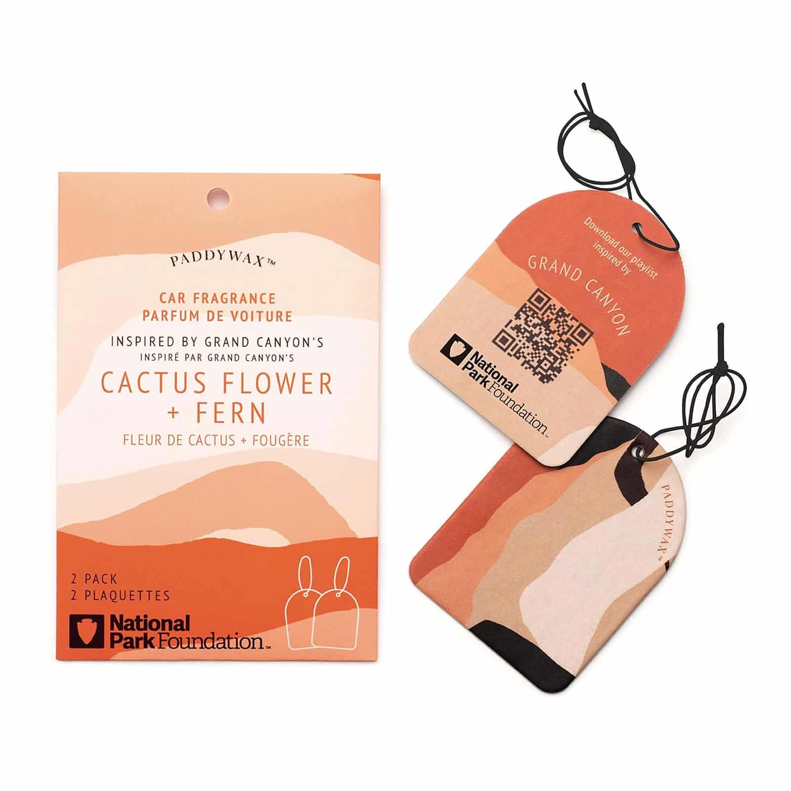 Car air fresheners with scents evocative of the national parks